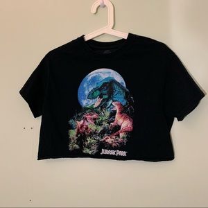 F21 jurassic park crop top